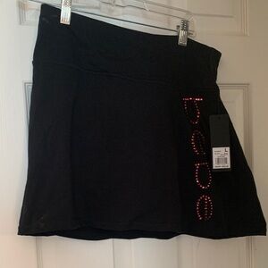bebe Black Skirt with Red Accents